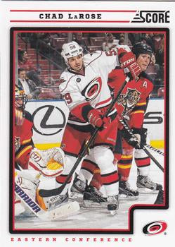 #109 Chad LaRose - Carolina Hurricanes - 2012-13 Score Hockey