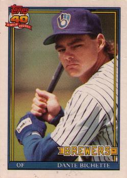#10T Dante Bichette - Milwaukee Brewers - 1991 Topps Traded Baseball