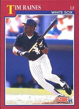 #10T Tim Raines - Chicago White Sox - 1991 Score Rookie & Traded Baseball