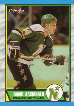 #10 David Archibald - Minnesota North Stars - 1989-90 O-Pee-Chee Hockey
