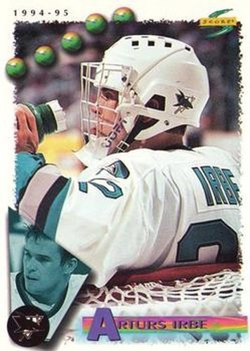 #10 Arturs Irbe - San Jose Sharks - 1994-95 Score Hockey