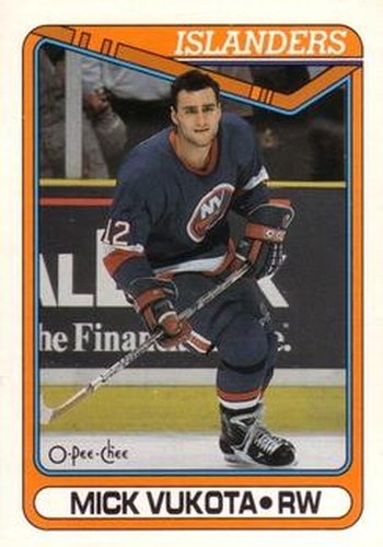 #10 Mick Vukota - New York Islanders - 1990-91 O-Pee-Chee Hockey