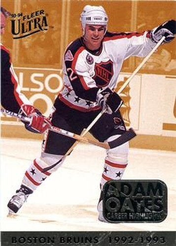 #10 Adam Oates - St. Louis Blues - 1993-94 Ultra Hockey - Adam Oates Career Highlights