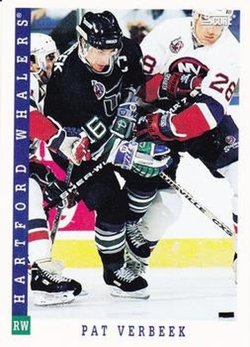#10 Pat Verbeek - Hartford Whalers - 1993-94 Score Canadian Hockey