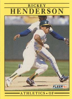 #10 Rickey Henderson - Oakland Athletics - 1991 Fleer Baseball