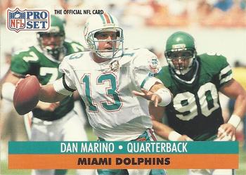 #210 Dan Marino - Miami Dolphins - 1991 Pro Set Football