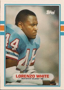 #10T Lorenzo White - Houston Oilers - 1989 Topps Traded Football