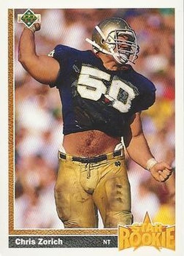 #10 Chris Zorich - Chicago Bears - 1991 Upper Deck Football