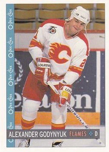 #10 Alexander Godynyuk - Calgary Flames - 1992-93 O-Pee-Chee Hockey