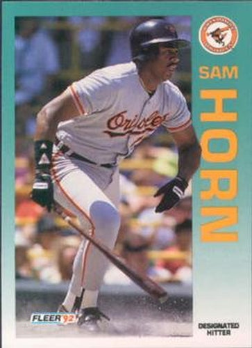 #10 Sam Horn - Baltimore Orioles - 1992 Fleer Baseball