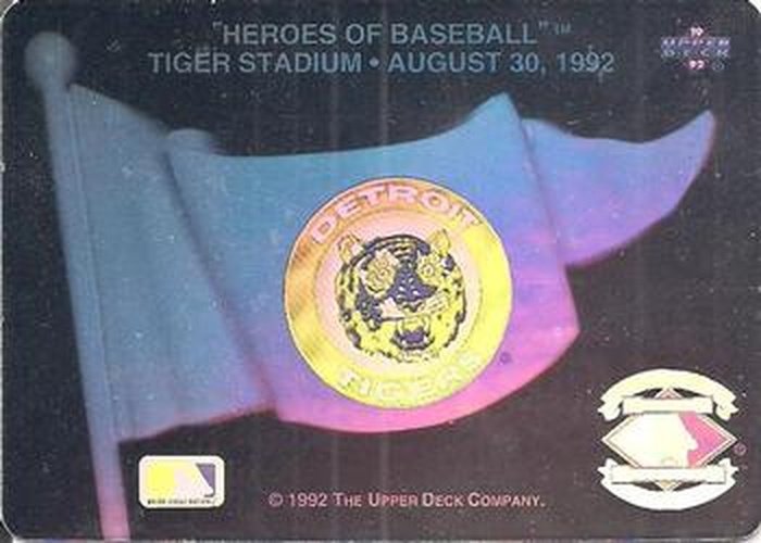 #NNO Detroit Tigers - Detroit Tigers - 1992 Upper Deck Baseball - Heroes of Baseball Pennant Holograms