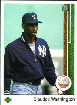 #310 Claudell Washington - New York Yankees - 1989 Upper Deck Baseball