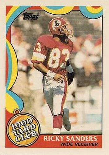#10 Ricky Sanders - Washington Redskins - 1989 Topps Football - 1000 Yard Club