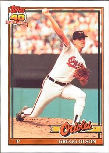 #10 Gregg Olson - Baltimore Orioles - 1991 O-Pee-Chee Baseball