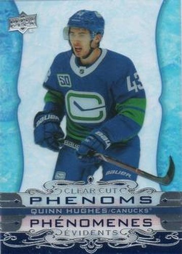#CC-10 Quinn Hughes - Vancouver Canucks - 2020-21 Upper Deck Tim Hortons Hockey - Clear Cut Phenoms