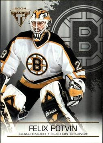 #10 Felix Potvin - Boston Bruins - 2003-04 Pacific Private Stock Titanium Hockey