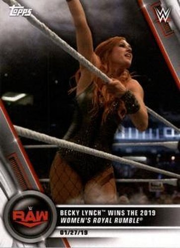 #10 Becky Lynch Wins the 2019 Women's Royal Rumble - 2020 Topps WWE Women's Division Wrestling