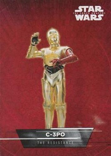 #10 C-3PO - 2015 Topps Star Wars The Force Awakens - Stickers