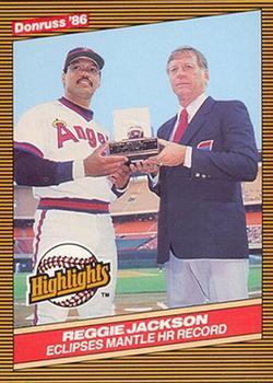 #10 Reggie Jackson / Mickey Mantle - California Angels - 1986 Donruss Highlights Baseball