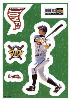 #10 Chipper Jones - Atlanta Braves - 1997 Collector's Choice Baseball - Stick'Ums