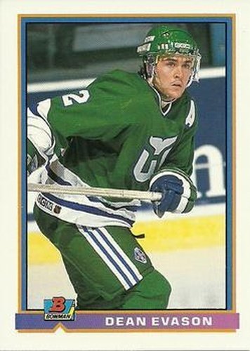 #10 Dean Evason - Hartford Whalers - 1991-92 Bowman Hockey