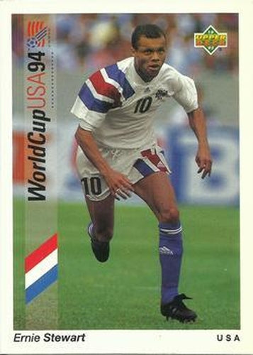 #10 Earnie Stewart - USA - 1993 Upper Deck World Cup Preview English/Spanish Soccer
