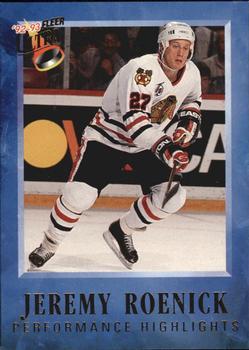 #10 Jeremy Roenick - Chicago Blackhawks - 1992-93 Ultra - Jeremy Roenick Performance Highlights Hockey