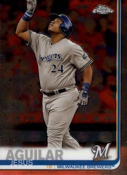 #10 Jesus Aguilar - Milwaukee Brewers - 2019 Topps Chrome Baseball