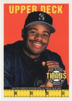 #10 Ken Griffey Jr. - Seattle Mariners - 1998 Upper Deck - Tape Measure Titans Baseball