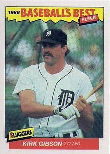 #10 Kirk Gibson - Detroit Tigers - 1986 Fleer Baseball's Best Sluggers vs. Pitchers Baseball