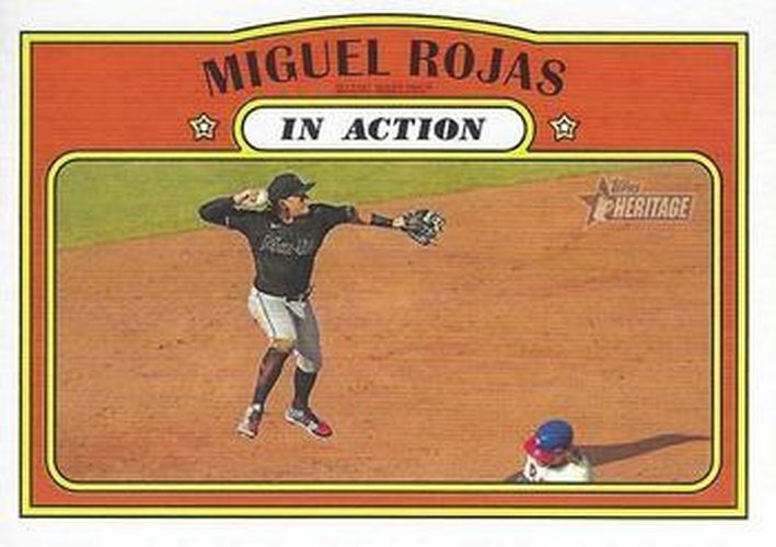 #10 Miguel Rojas - Miami Marlins - 2021 Topps Heritage Baseball