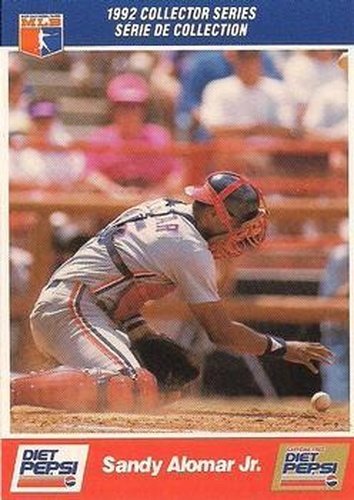 #10 Sandy Alomar Jr. - Cleveland Indians - 1992 Diet Pepsi Baseball