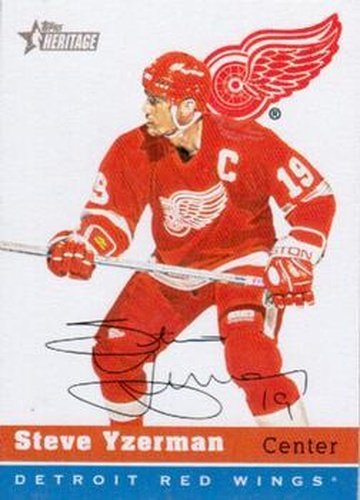 #10 Steve Yzerman - Detroit Red Wings - 2000-01 Topps Heritage Hockey