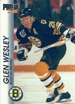 #10 Glen Wesley - Boston Bruins - 1992-93 Pro Set Hockey