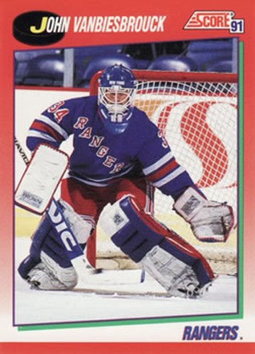 #10 John Vanbiesbrouck - New York Rangers - 1991-92 Score Canadian Hockey
