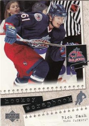 #HS10 Rick Nash - Columbus Blue Jackets - 2005-06 Upper Deck - Hockey Scrapbook