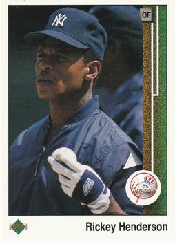 #210 Rickey Henderson - New York Yankees - 1989 Upper Deck Baseball