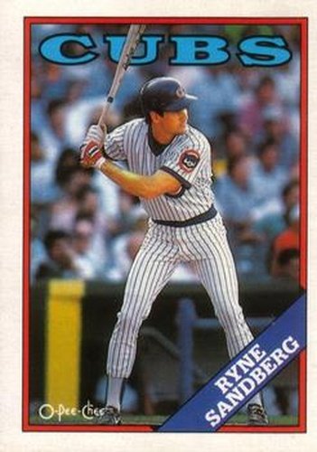 #10 Ryne Sandberg - Chicago Cubs - 1988 O-Pee-Chee Baseball