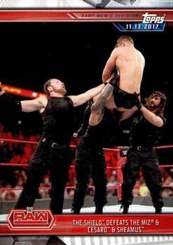 #10 The Shield Defeats The Miz & Cesaro & Sheamus - 2019 Topps WWE Road to Wrestlemania Wrestling