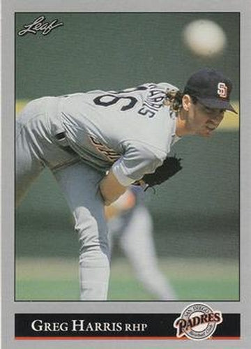 #10 Greg Harris - San Diego Padres - 1992 Leaf Baseball