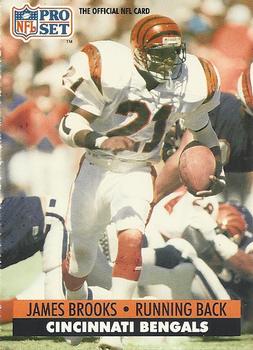 #110 James Brooks - Cincinnati Bengals - 1991 Pro Set Football