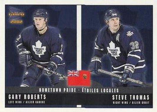 #10 Gary Roberts / Steve Thomas - Toronto Maple Leafs - 2001-02 Pacific McDonald's Hockey - Hometown Pride