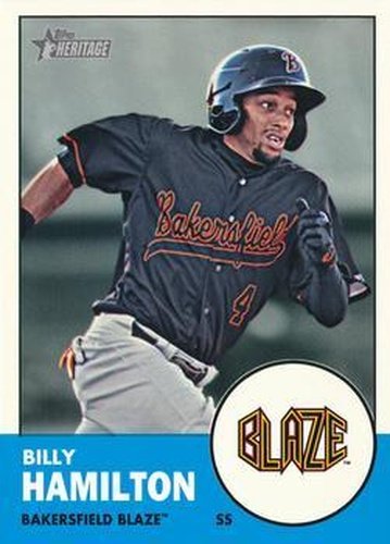 #10a Billy Hamilton - Bakersfield Blaze - 2012 Topps Heritage Minor League Baseball