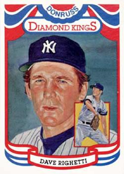 #10b Dave Righetti - New York Yankees - 1984 Donruss Baseball