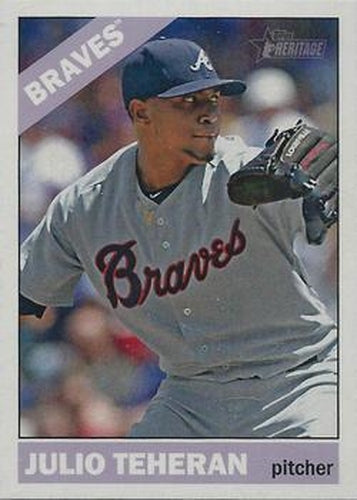 #10b Julio Teheran - Atlanta Braves - 2015 Topps Heritage Baseball
