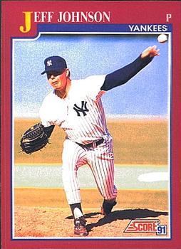 #110T Jeff Johnson - New York Yankees - 1991 Score Rookie & Traded Baseball