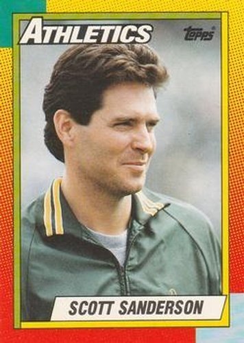 #110T Scott Sanderson - Oakland Athletics - 1990 Topps Traded Baseball