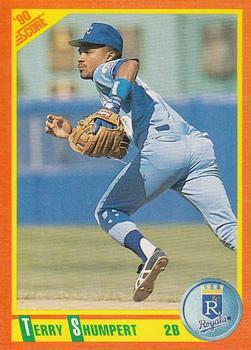 #110T Terry Shumpert - Kansas City Royals - 1990 Score Rookie & Traded Baseball