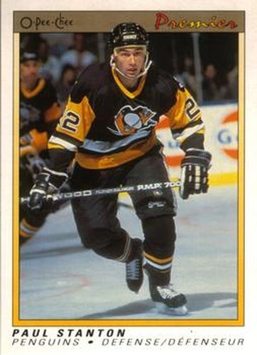 #110 Paul Stanton - Pittsburgh Penguins - 1990-91 O-Pee-Chee Premier Hockey