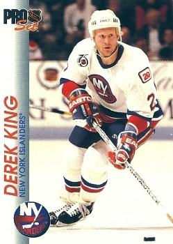 #110 Derek King - New York Islanders - 1992-93 Pro Set Hockey